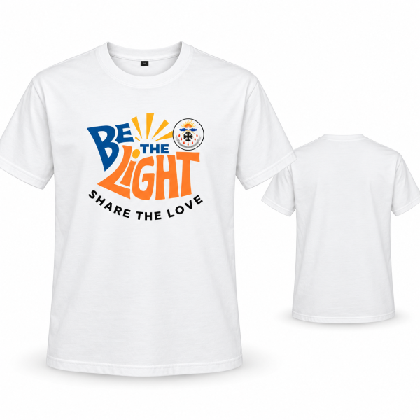 Kaus KTM Be The Light - depan dan belakang Kaus KTM Be The Light, tampak depan dan belakang